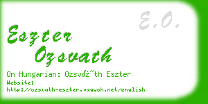 eszter ozsvath business card